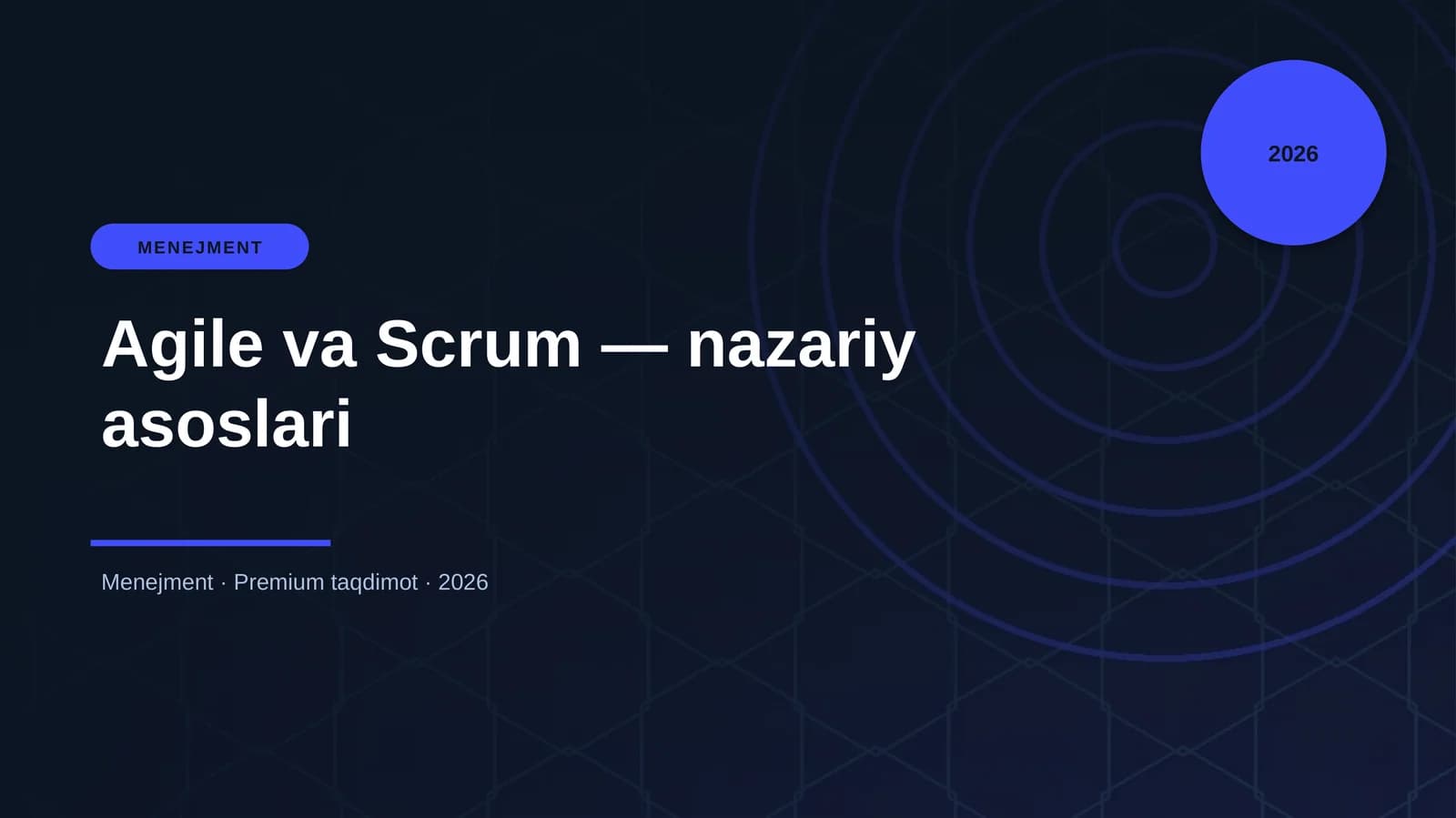 Agile va Scrum — nazariy asoslari