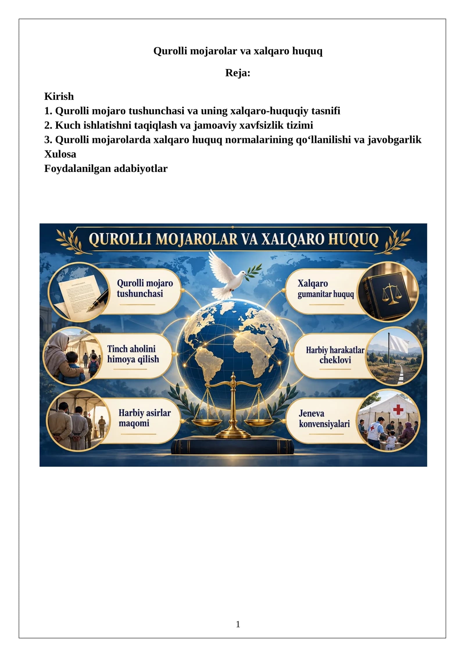 Qurolli mojarolar va xalqaro huquq