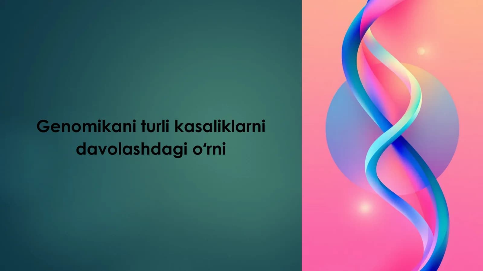 Genomikani turli kasaliklarni davolashdagi oʻrni.