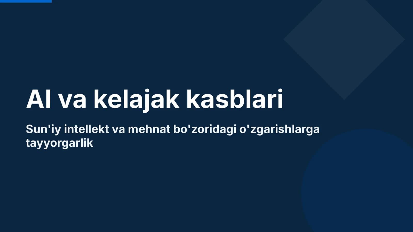 AI va kelajak kasblari