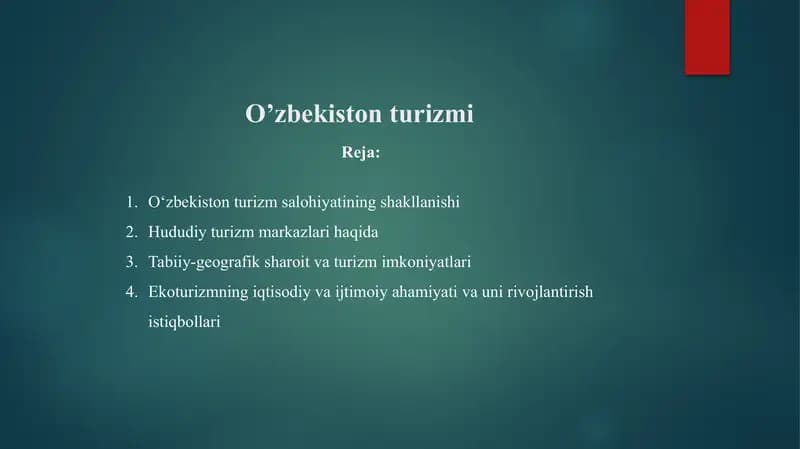 O‘zbekiston turizmi