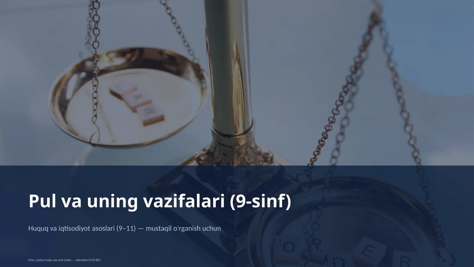 Pul va uning vazifalari (9-sinf)