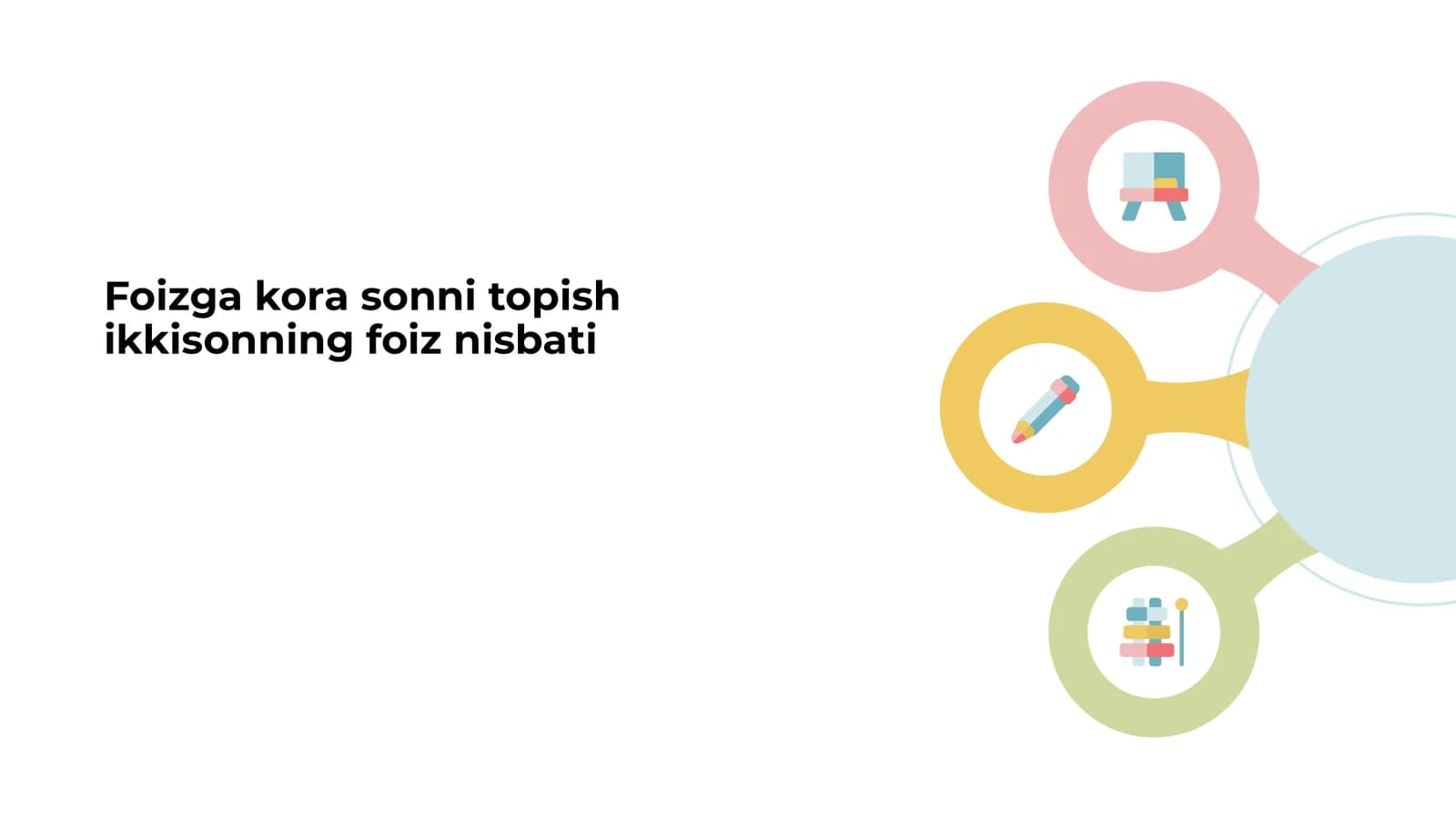 Foizga kora sonni topish ikkisonning foiz nisbati
