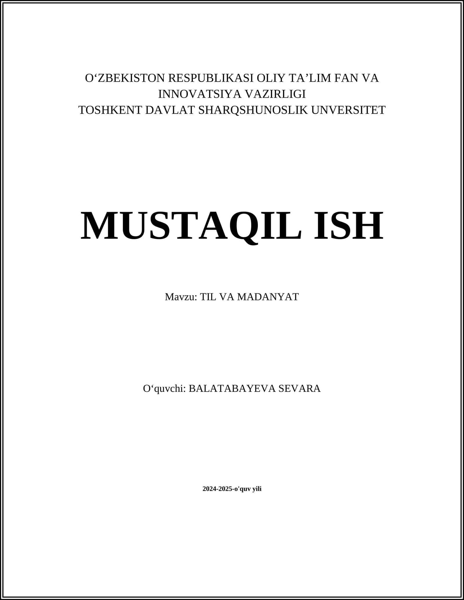 TIL VA MADANYAT