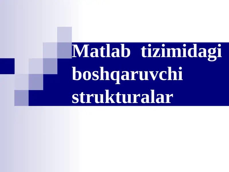Matlab tizimi