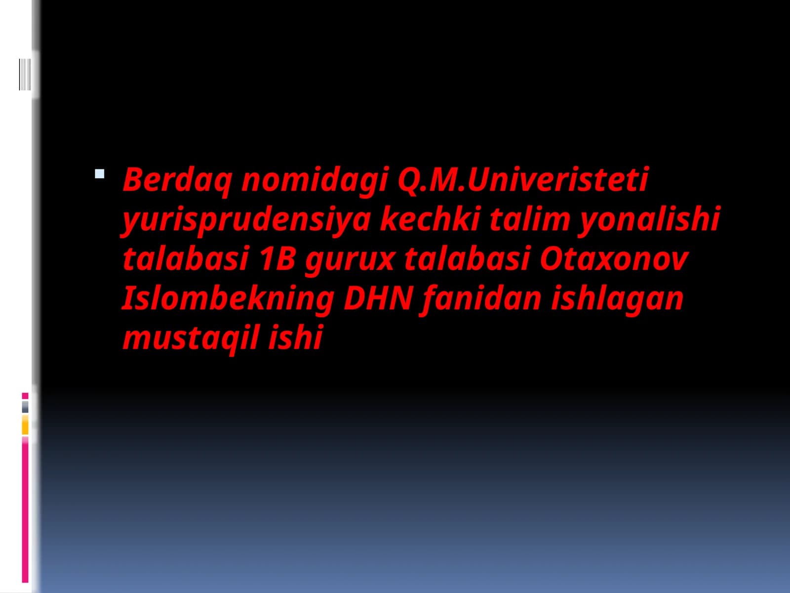 Davlat Hokimiyatini Amalga Oshirishni Huquqiy Shakillari