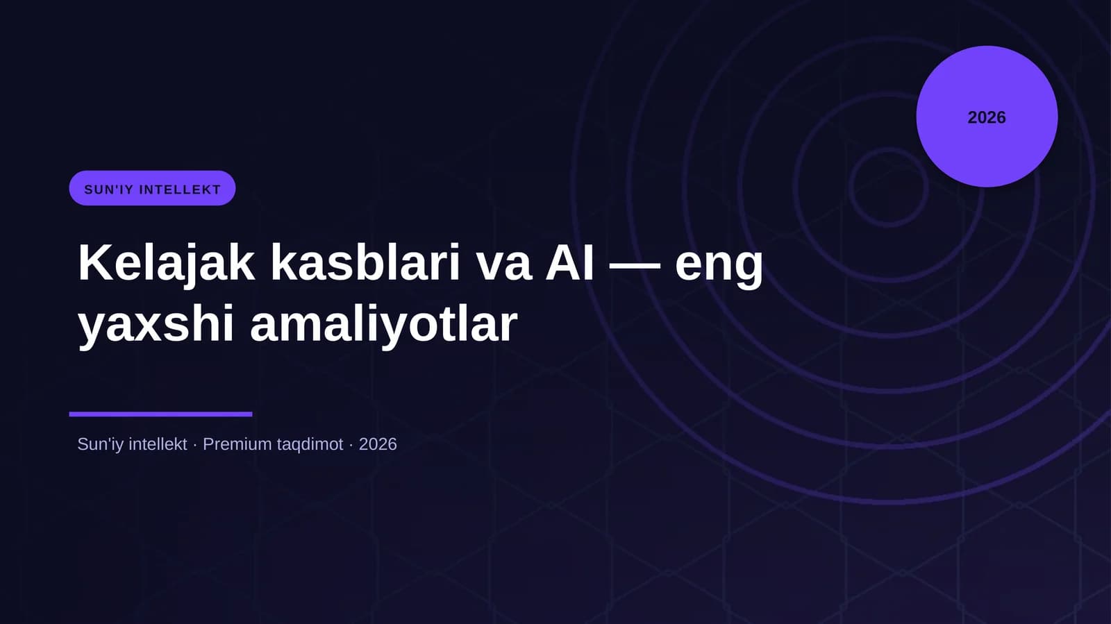 Kelajak kasblari va AI — eng yaxshi amaliyotlar