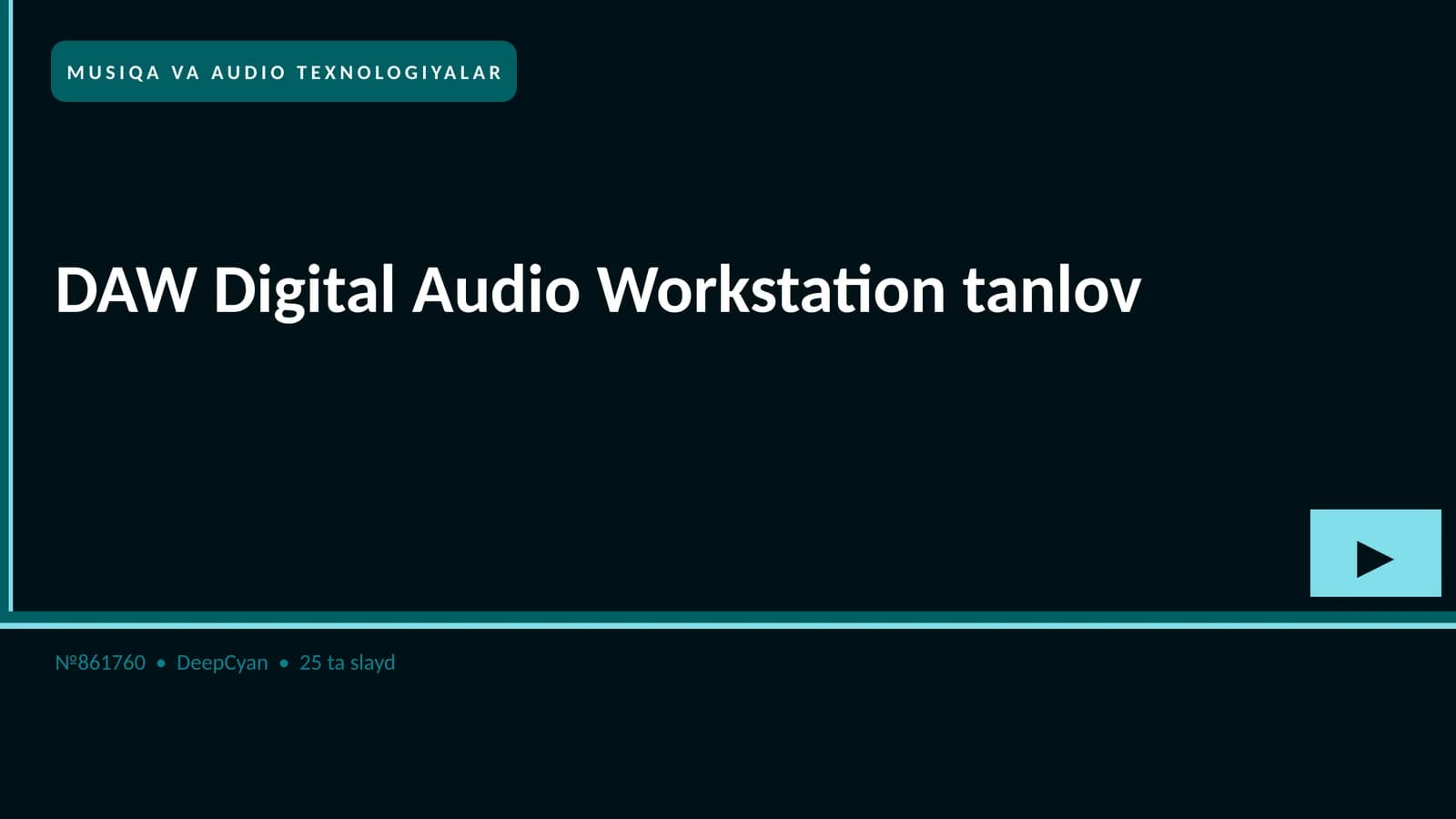 DAW Digital Audio Workstation tanlov