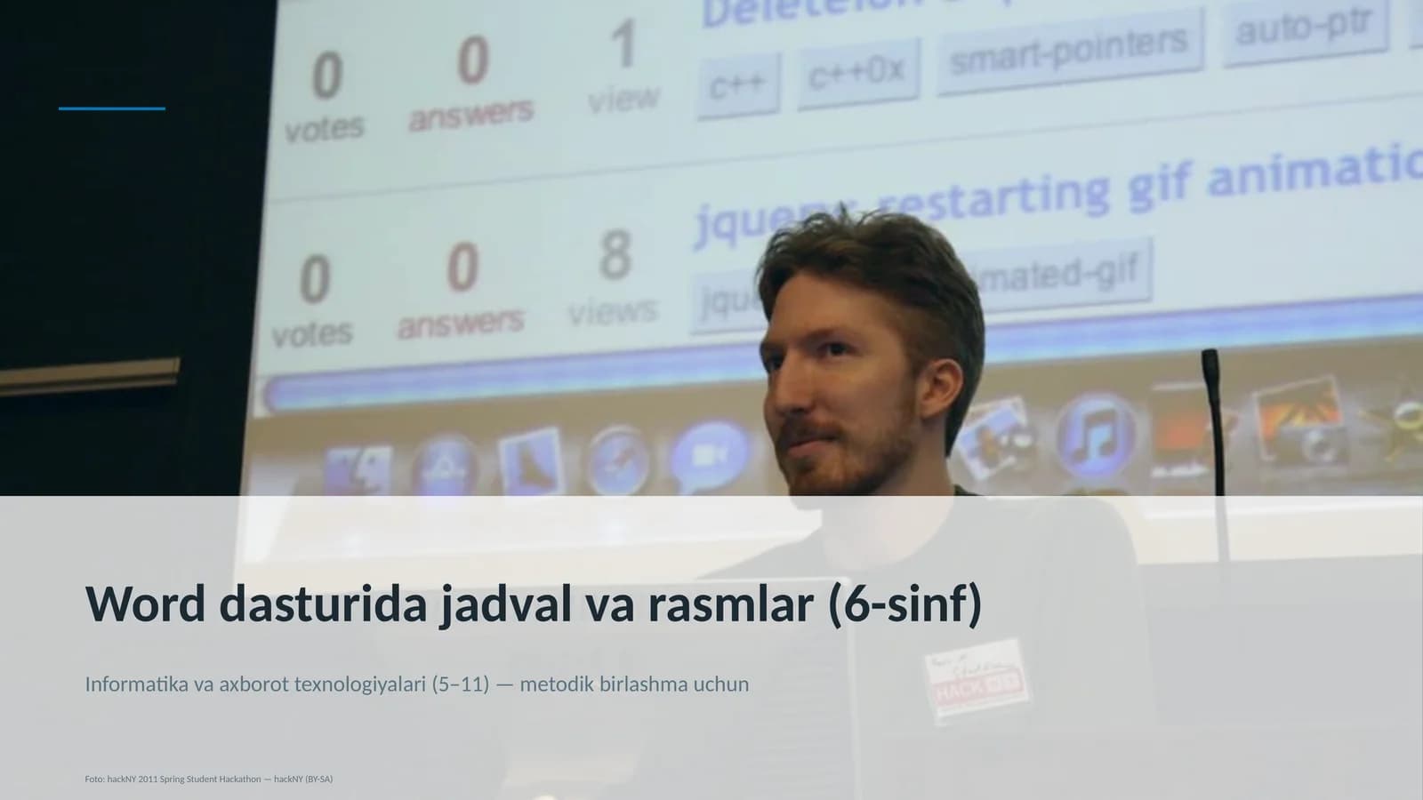 Word dasturida jadval va rasmlar (6-sinf)
