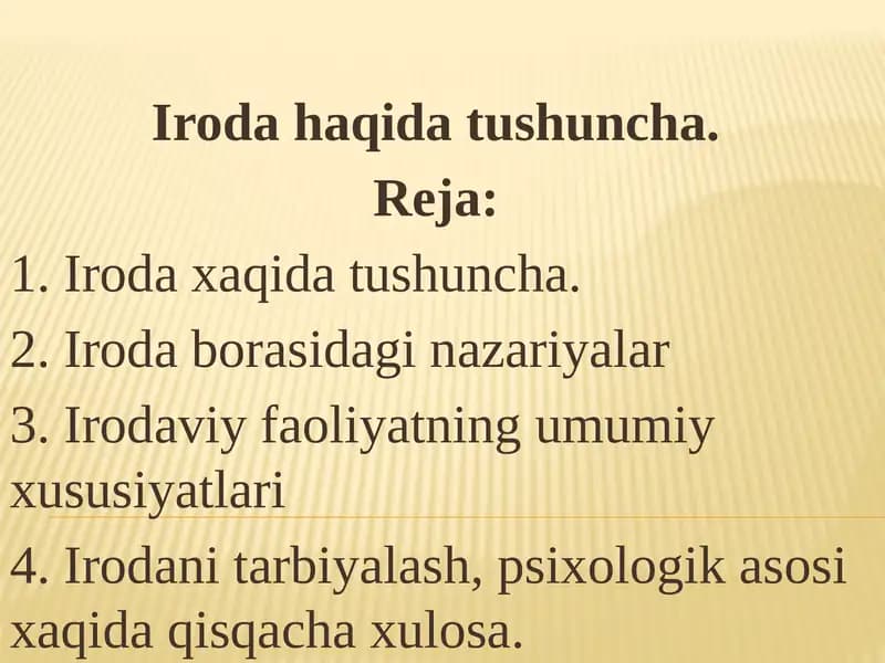 Iroda haqida tushuncha
