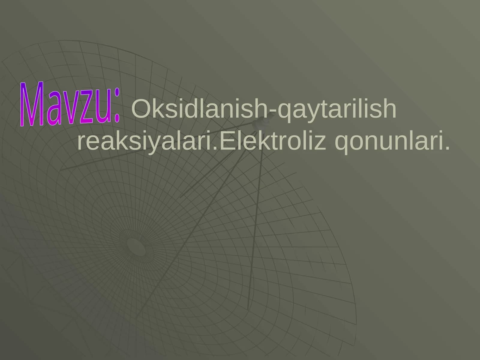 Oksidlanish va qaytarilish jarayonlari