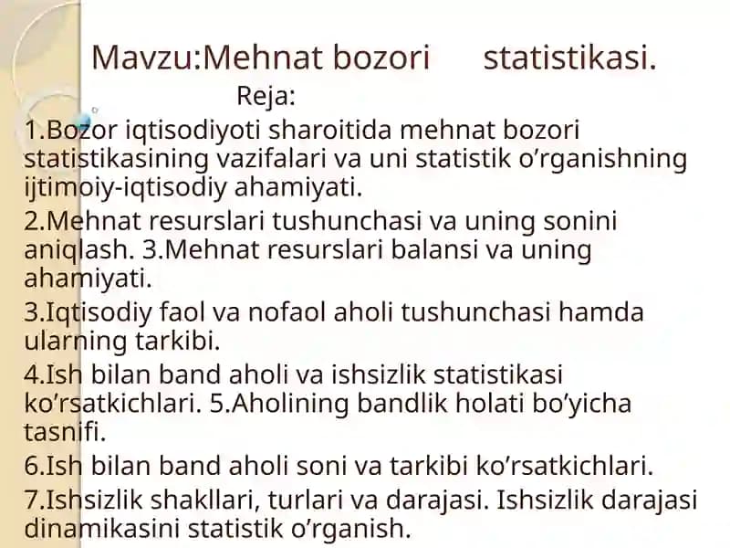 Mehnat bozoristatistikasi