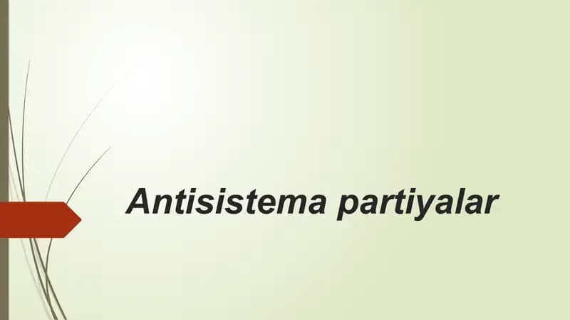 ANTISISTEM PARTIYALAR