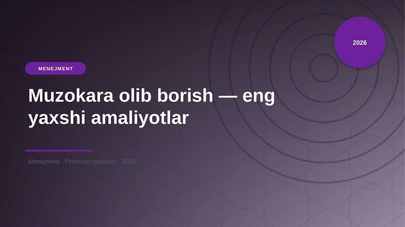 Muzokara olib borish - eng yaxshi amaliyotlar