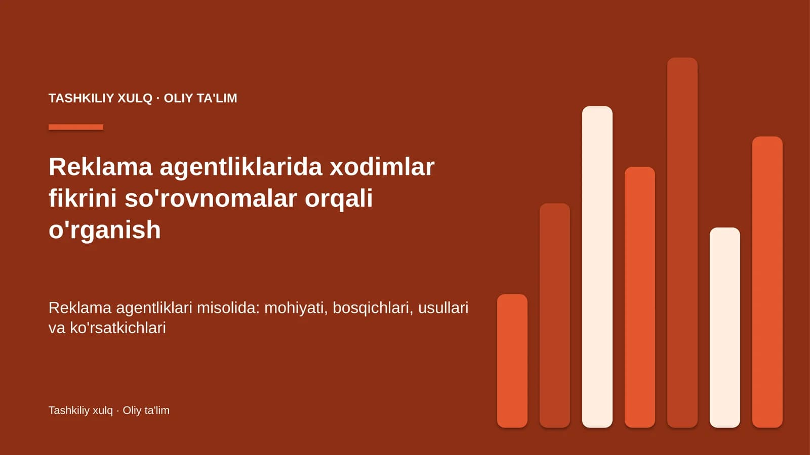reklama agentliklarida xodimlar fikrini so'rovnomalar orqali o'rganish 4786