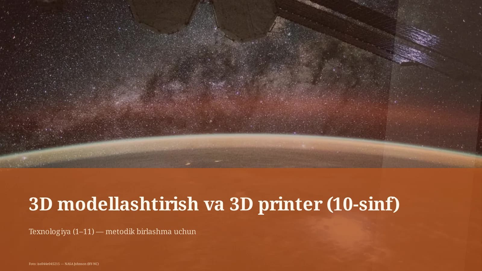 3D modellashtirish va 3D printer (10-sinf)