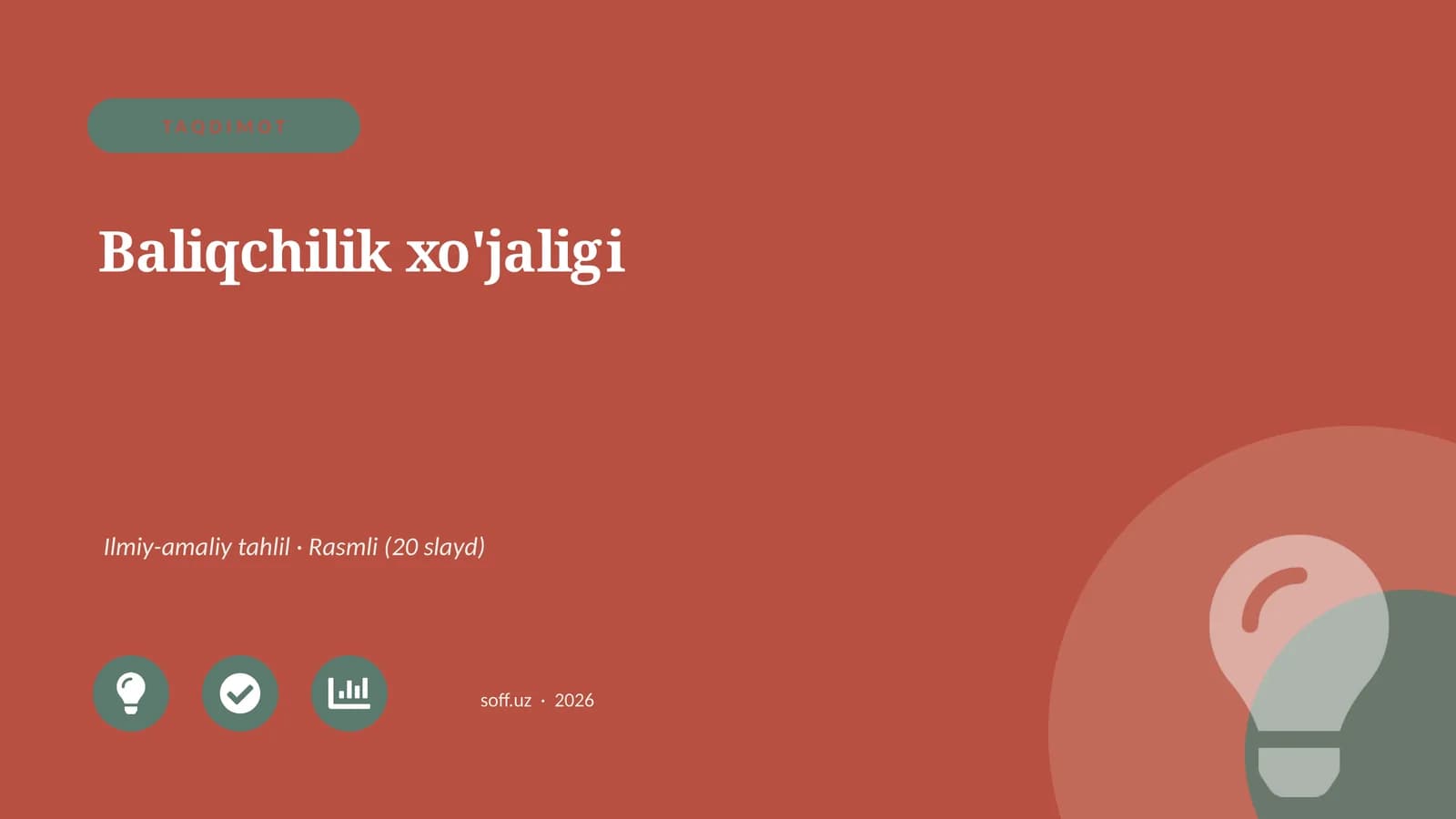 Baliqchilik xo'jaligi