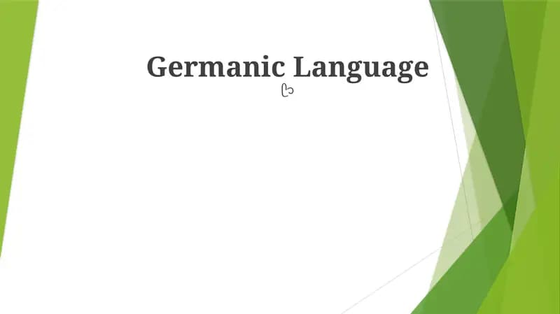 Germanic Language