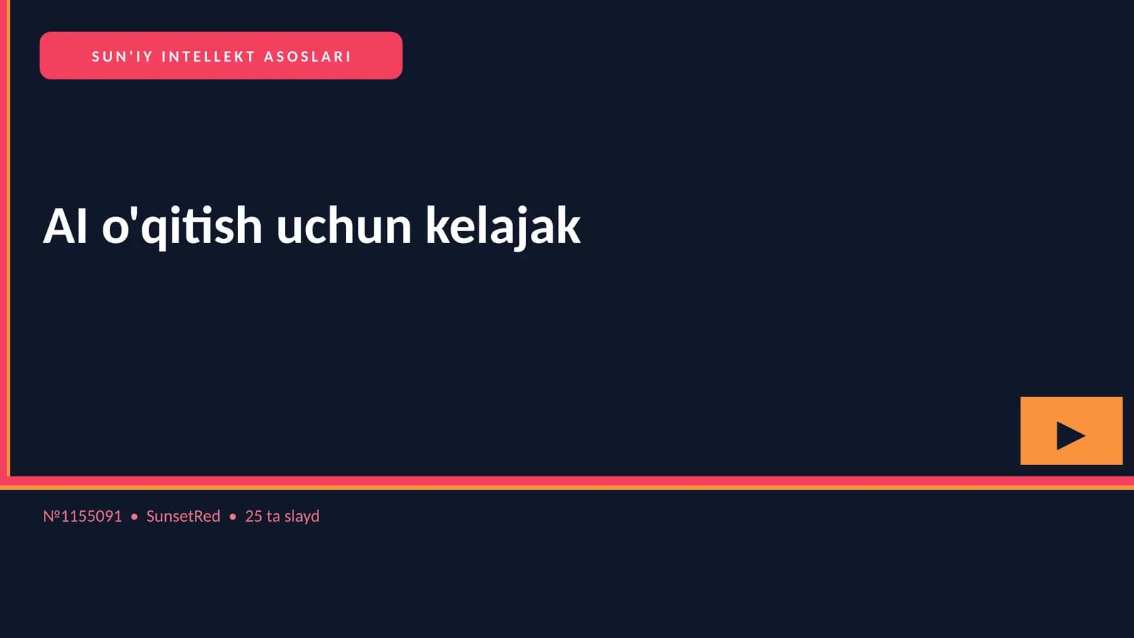 SUN'IY INTELLEKT ASOSLARI