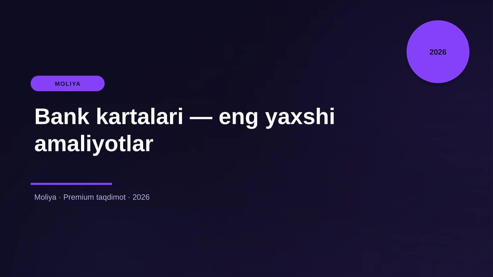 Bank kartalari — eng yaxshi amaliyotlar