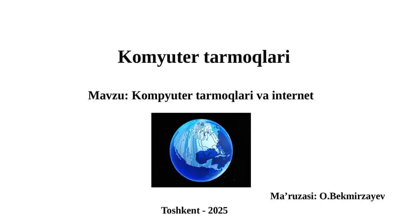 Kompyutertarmoqlarivainternet