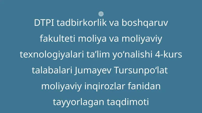 XIX-XX asrlarda iqtisodiy va moliyaviy inqirozlar