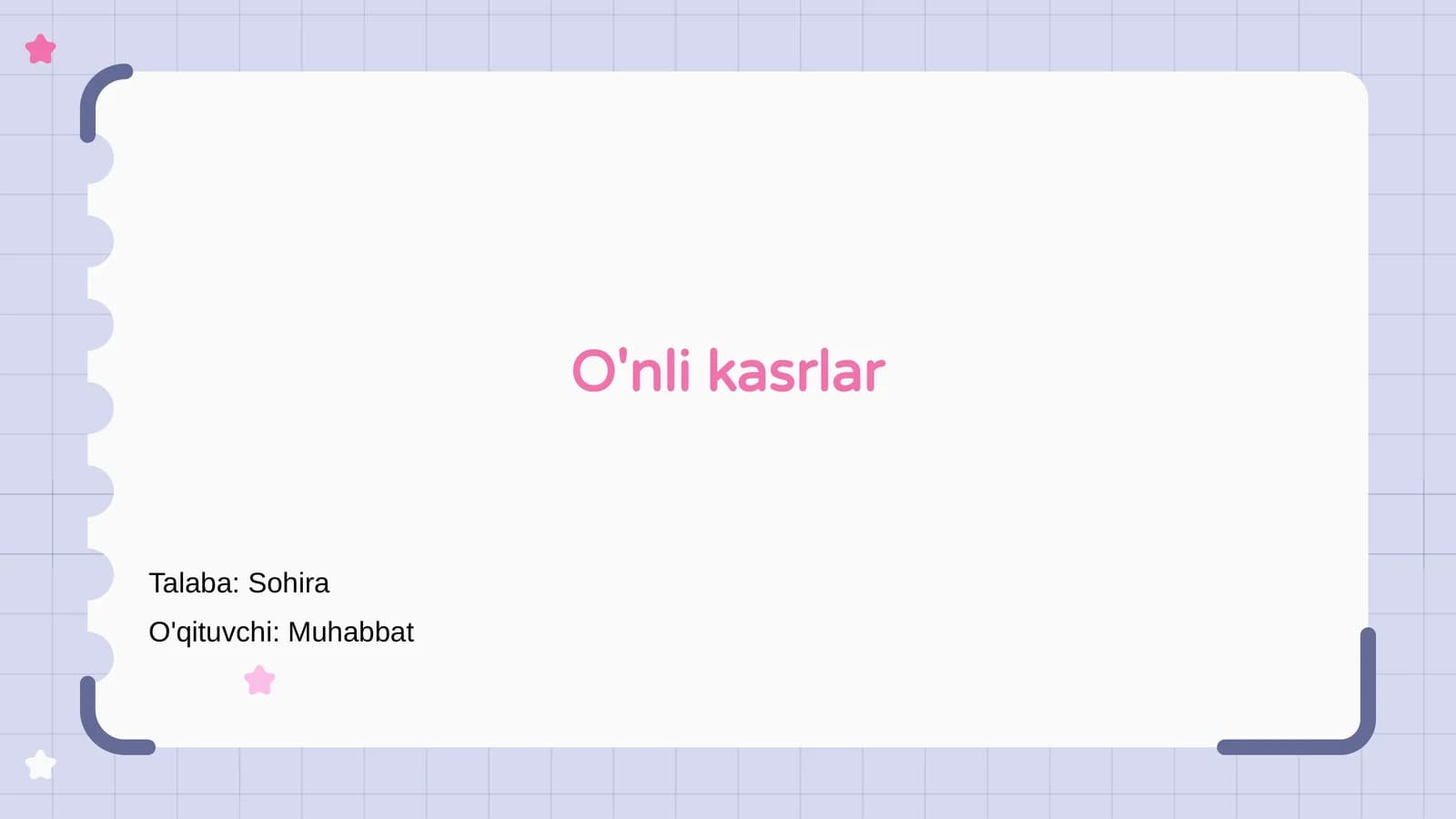 O'nli kasrlar