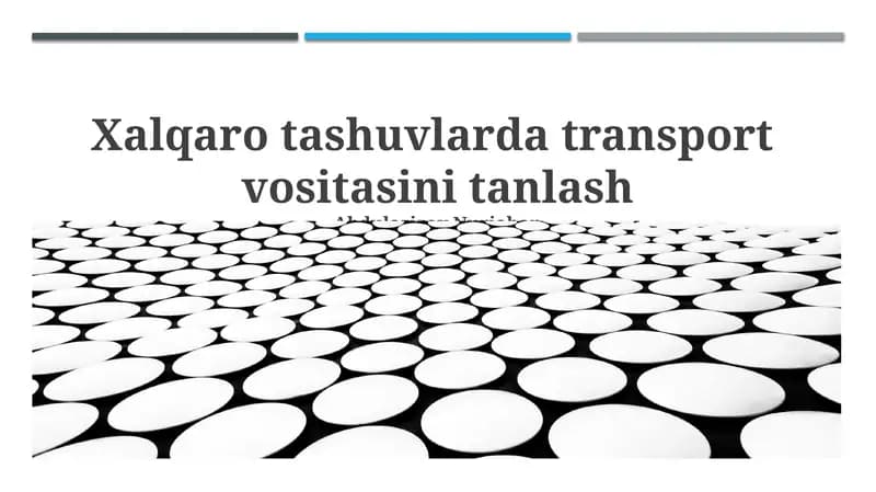 Transport vositalarini tanlash