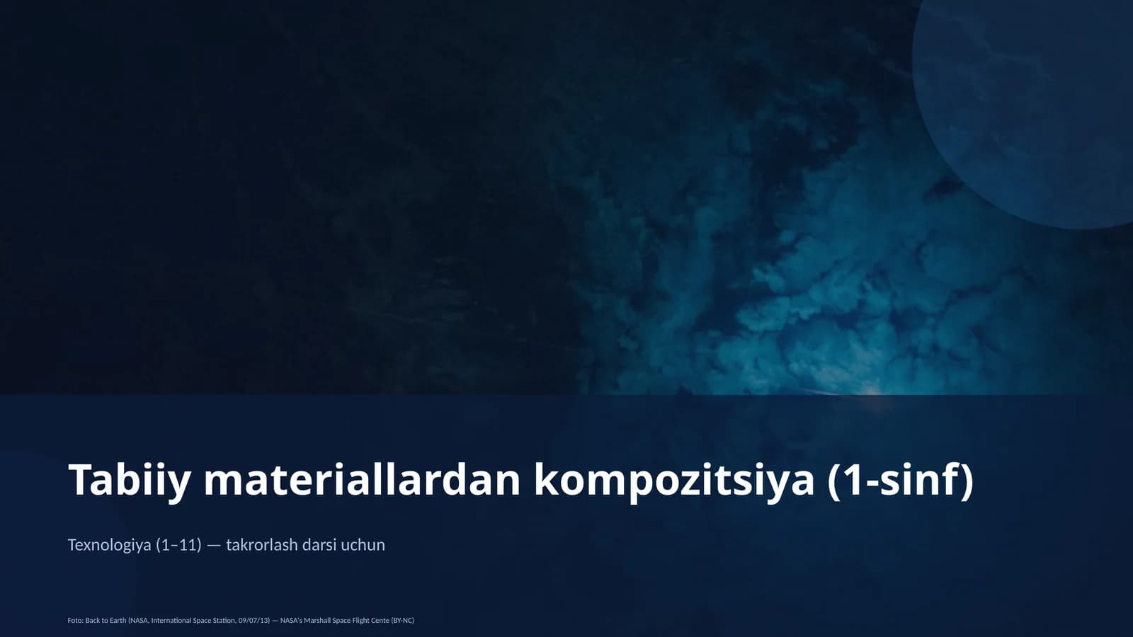 Tabiiy materiallardan kompozitsiya (1-sinf)