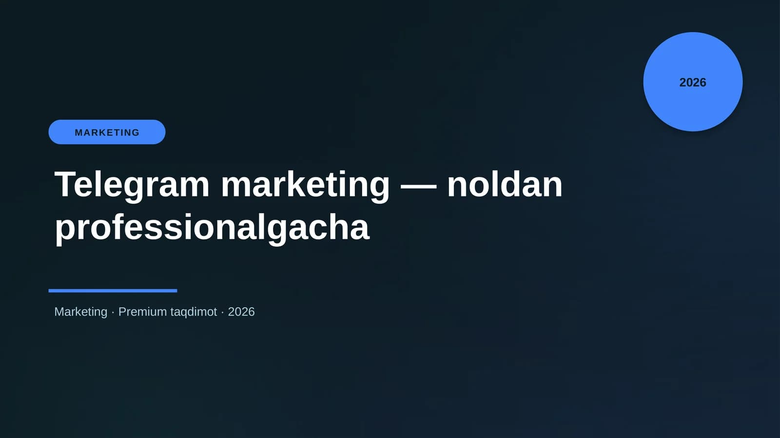 Telegram marketing — noldan professionalgacha