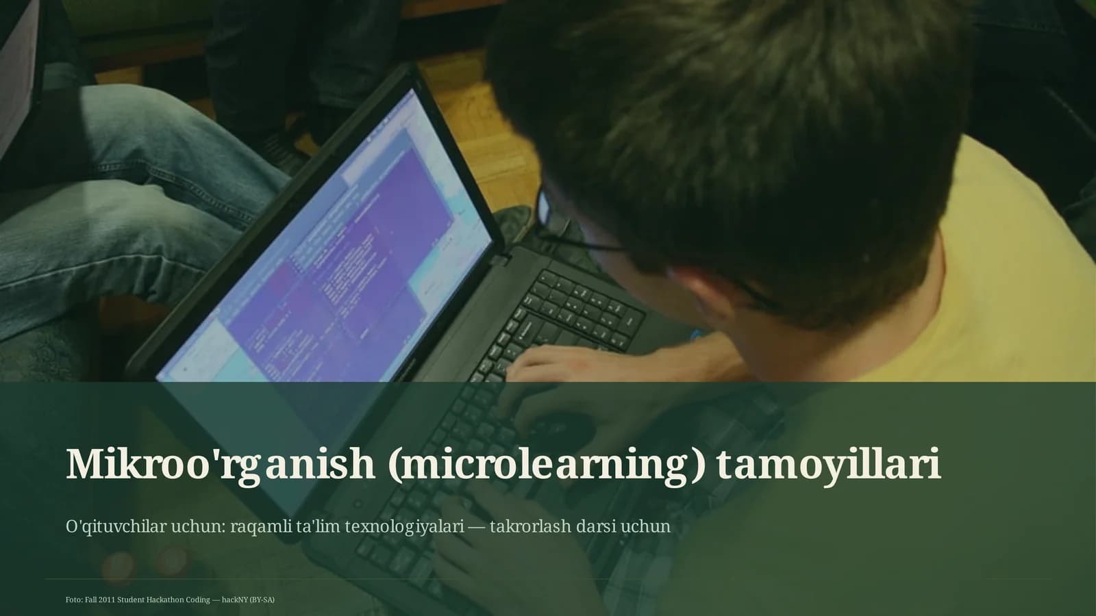 Mikroo'rganish (microlearning) tamoyillari