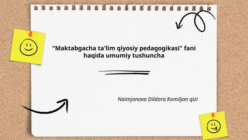 Maktabgacha ta'lim qiyosiy pedagogikasi