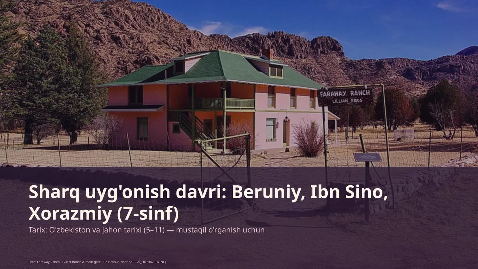 Sharq uyg'onish davri: Beruniy, Ibn Sino, Xorazmiy (7-sinf)