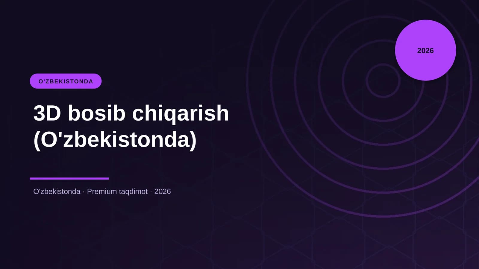 3D bosib chiqarish (O'zbekistonda)