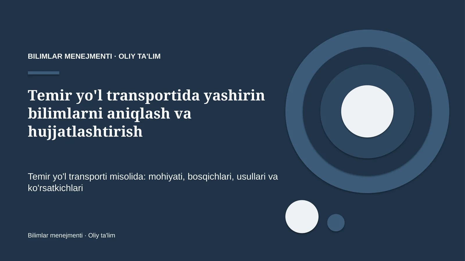 temir yo'l transportida yashirin bilimlarni aniqlash va hujjatlashtirish 7645