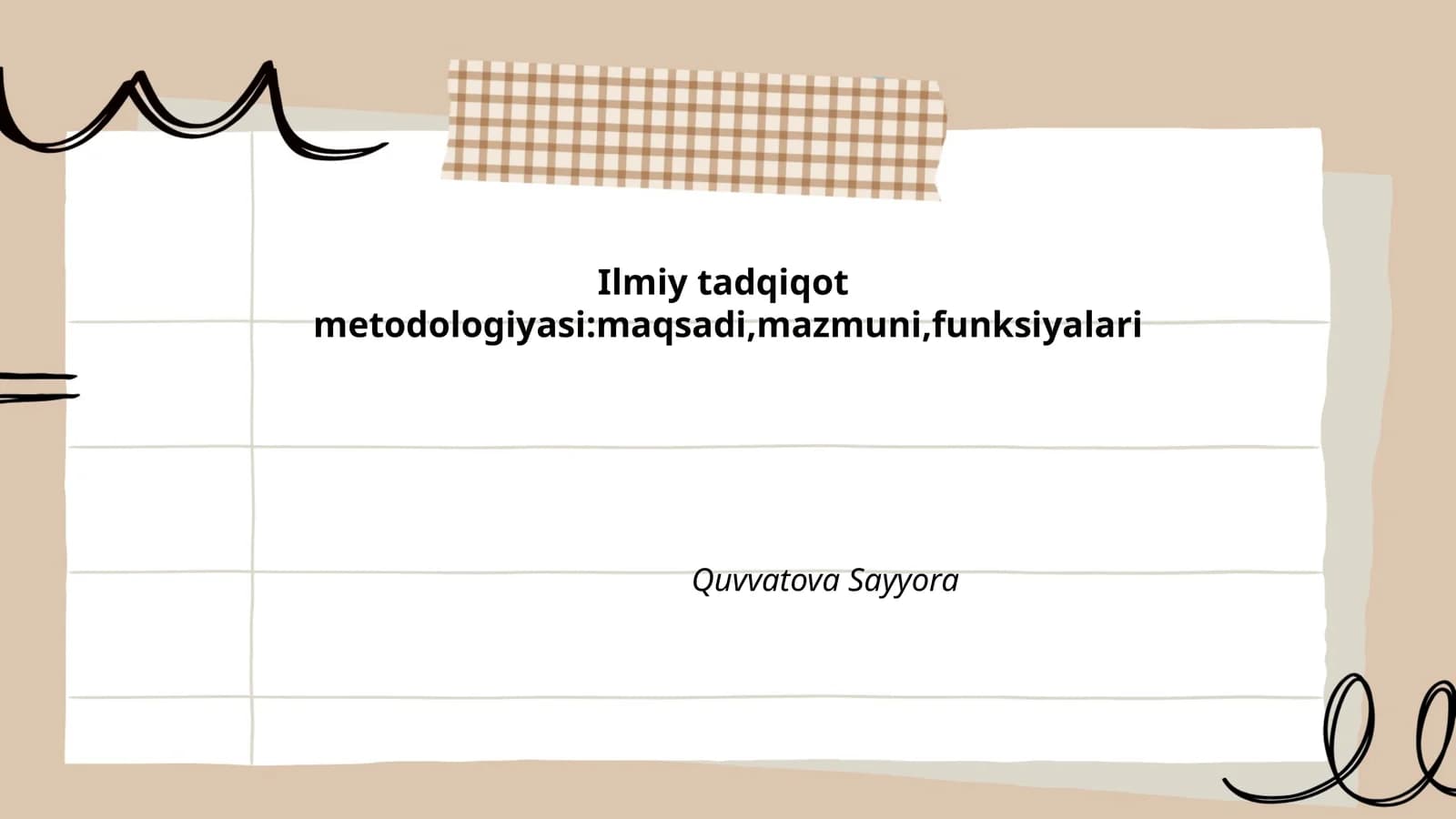 Ilmiy tadqiqot metodologiyasi
