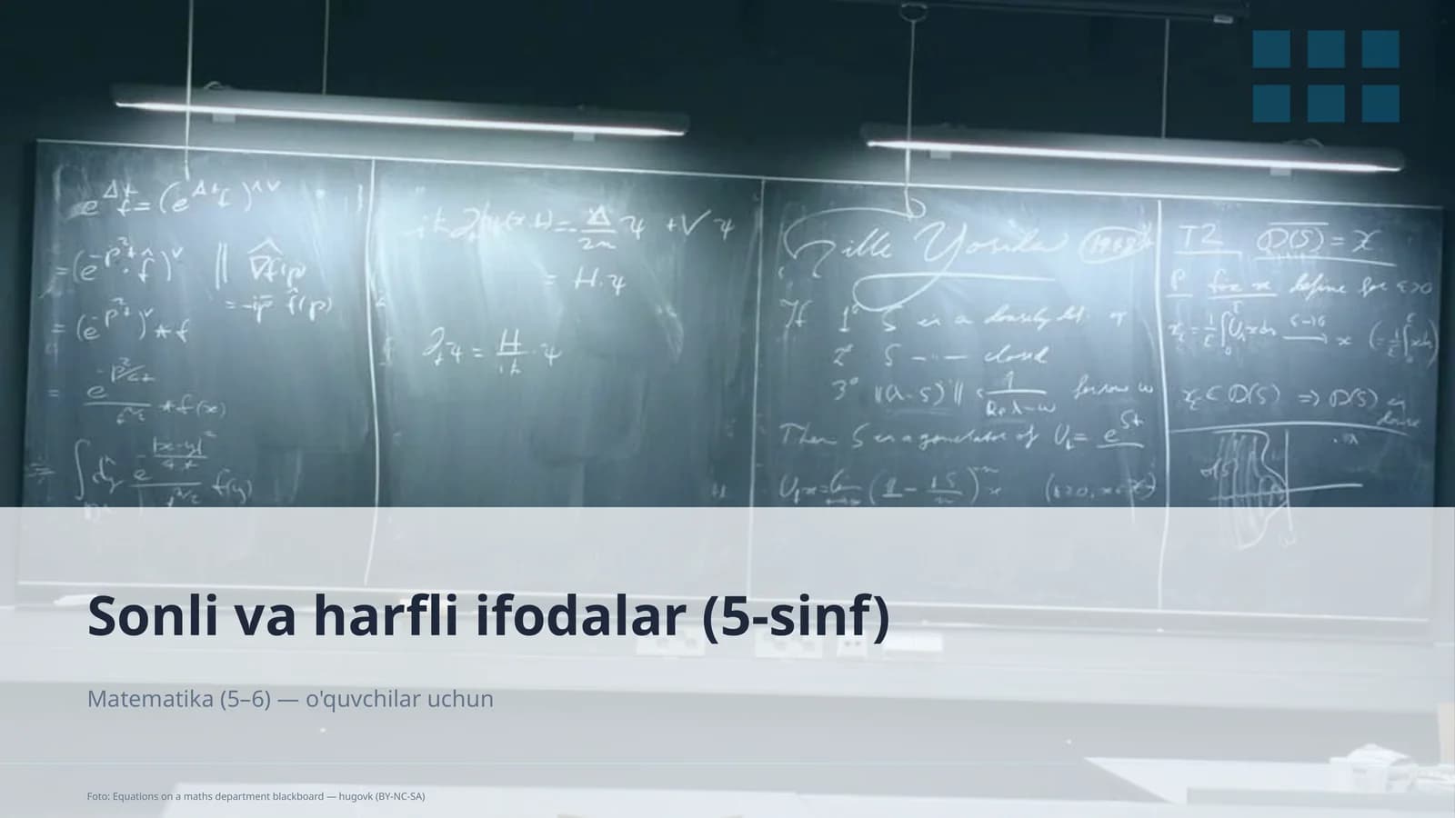 Sonli va harfli ifodalar (5-sinf)