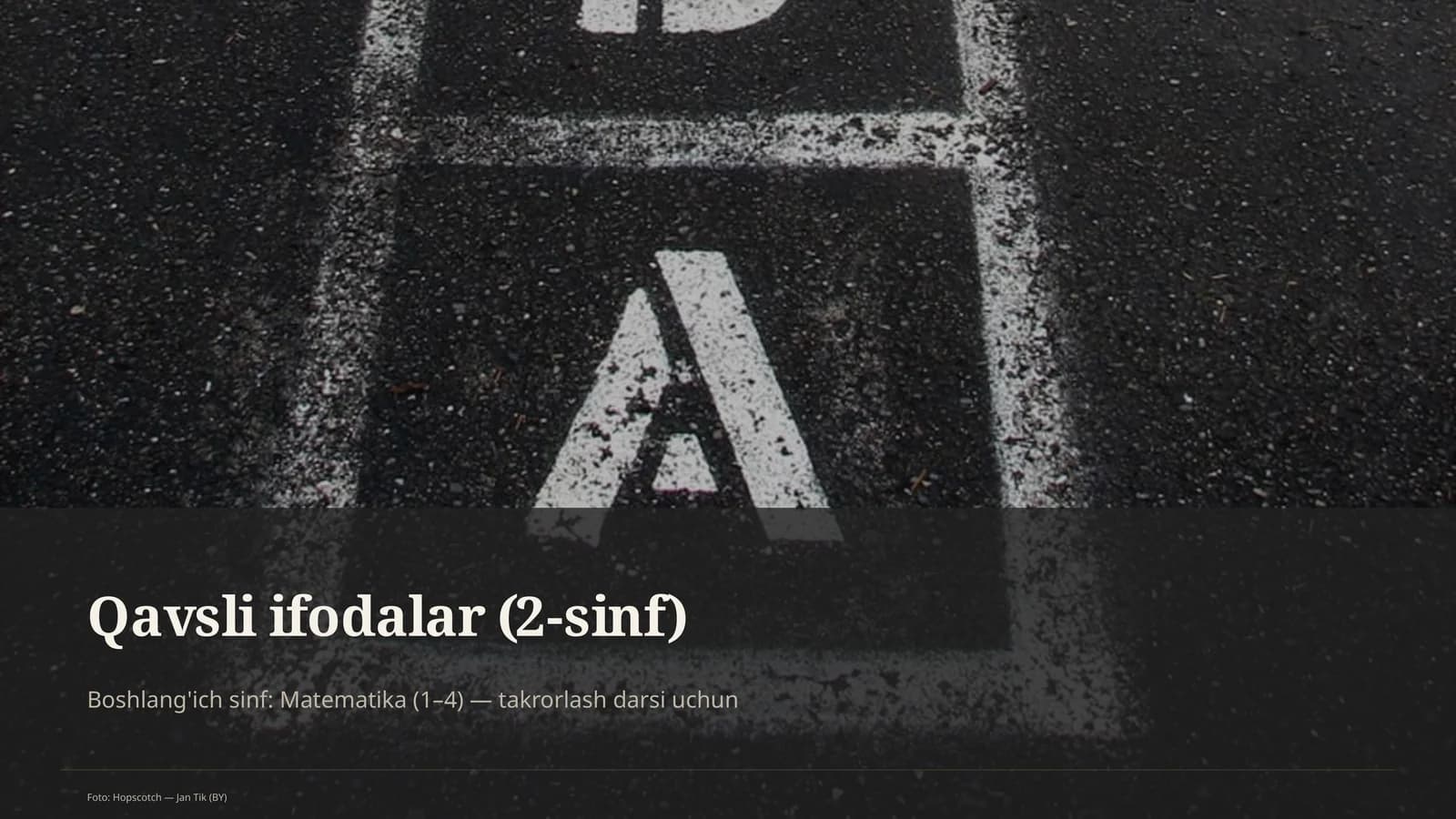 Qavsli ifodalar (2-sinf)