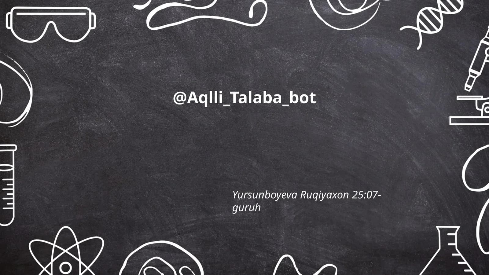 @Aqlli_Talaba_bot umumiy funksiyalari