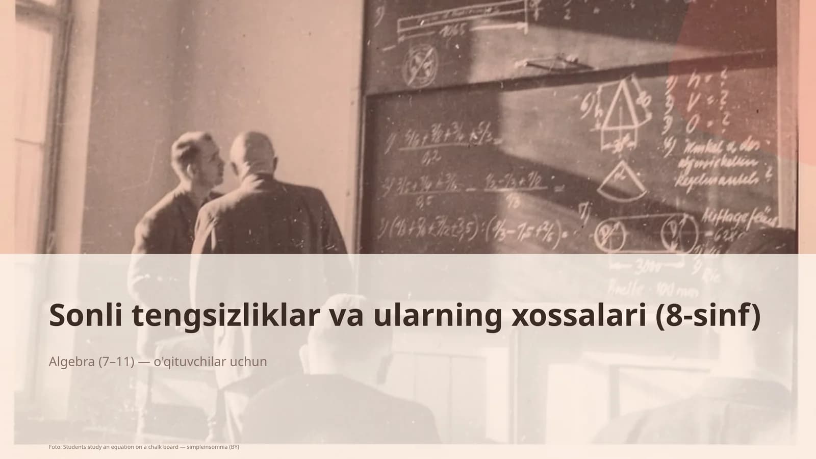 Sonli tengsizliklar va ularning xossalari (8-sinf)