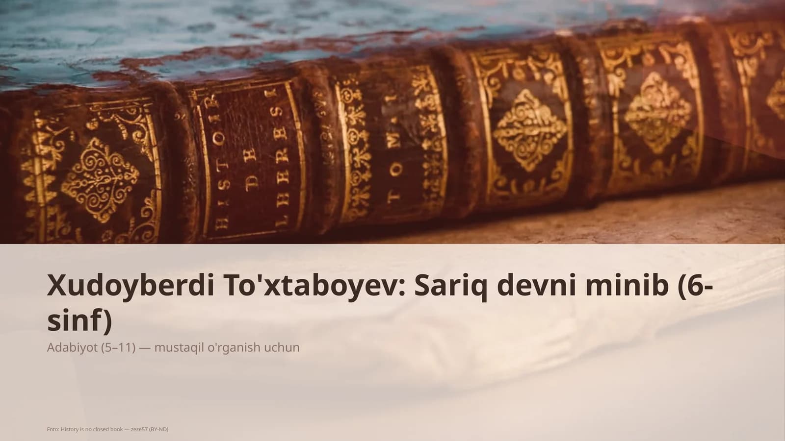 Xudoyberdi To'xtaboyev: Sariq devni minib (6-sinf)