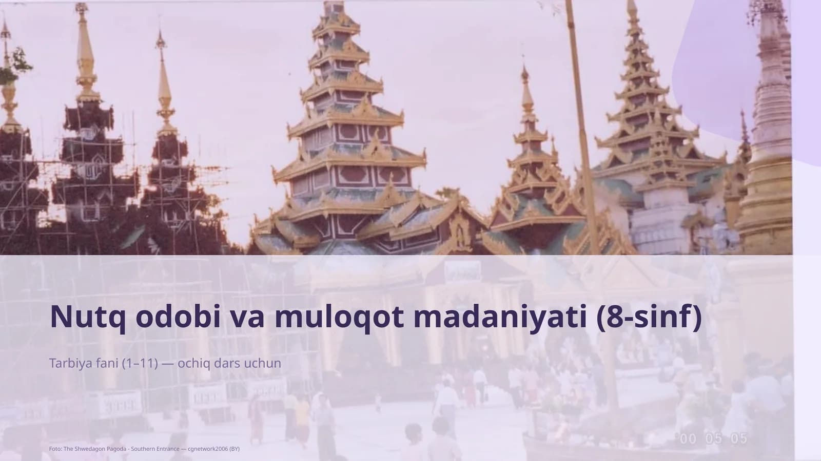 Nutq odobi va muloqot madaniyati (8-sinf)