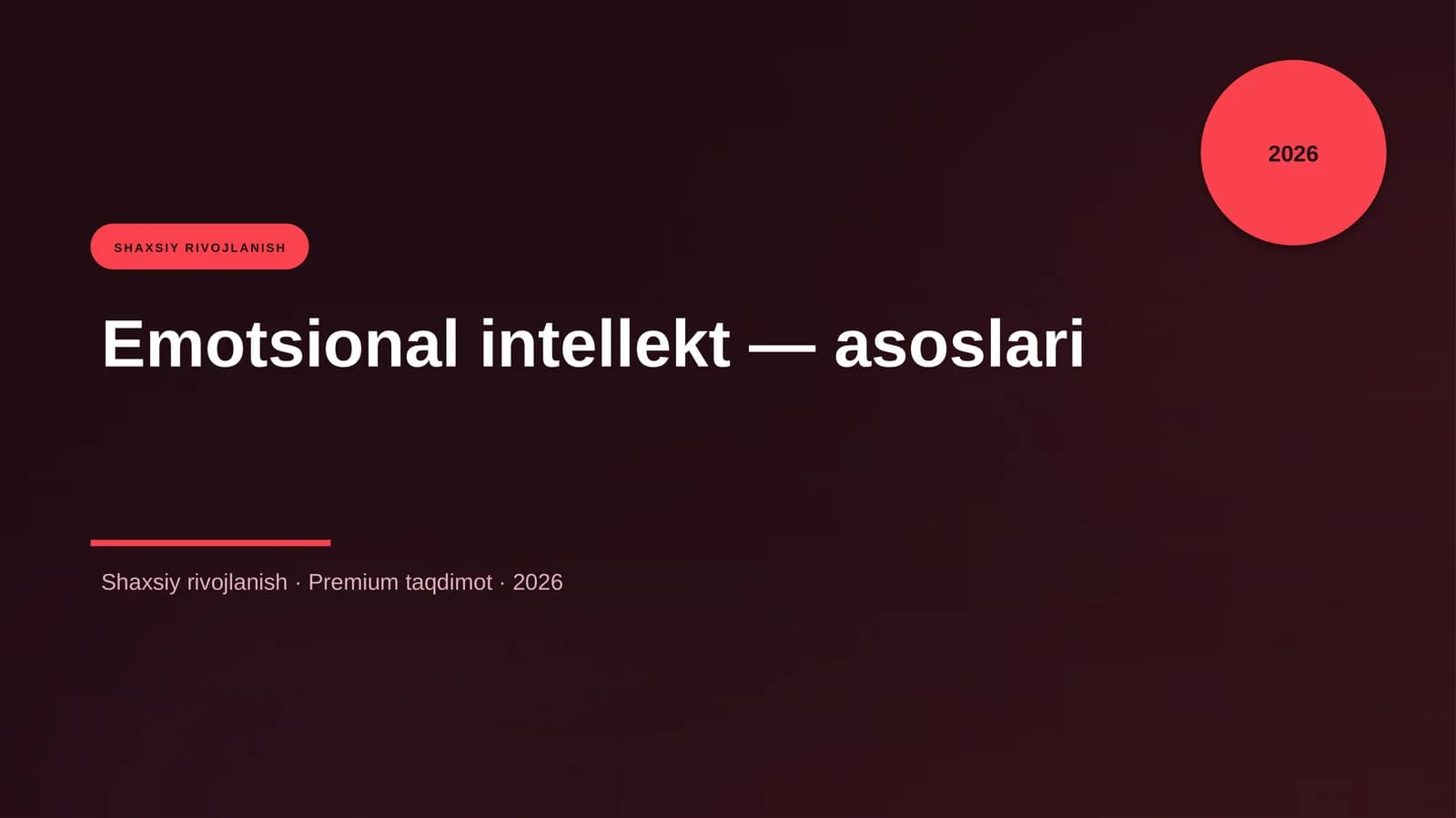 Emotsional intellekt — asoslari