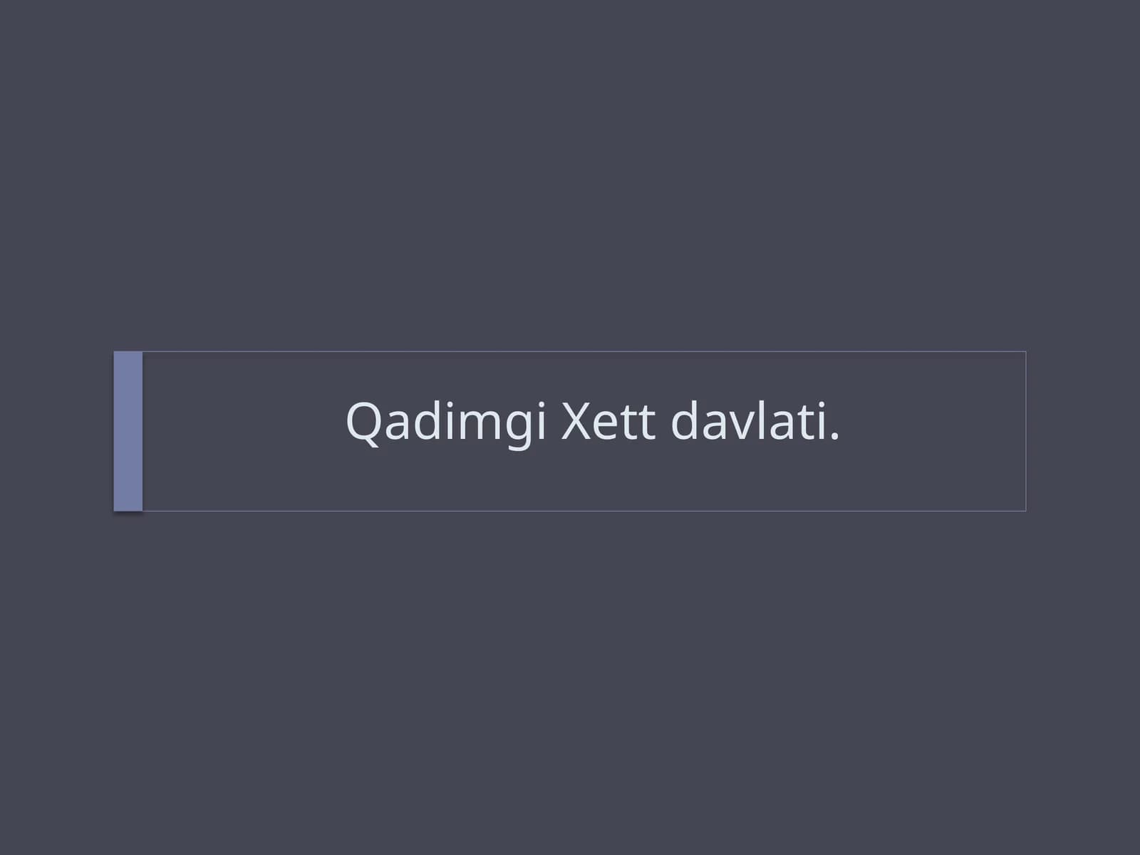 Qadimgi Xettdavlati