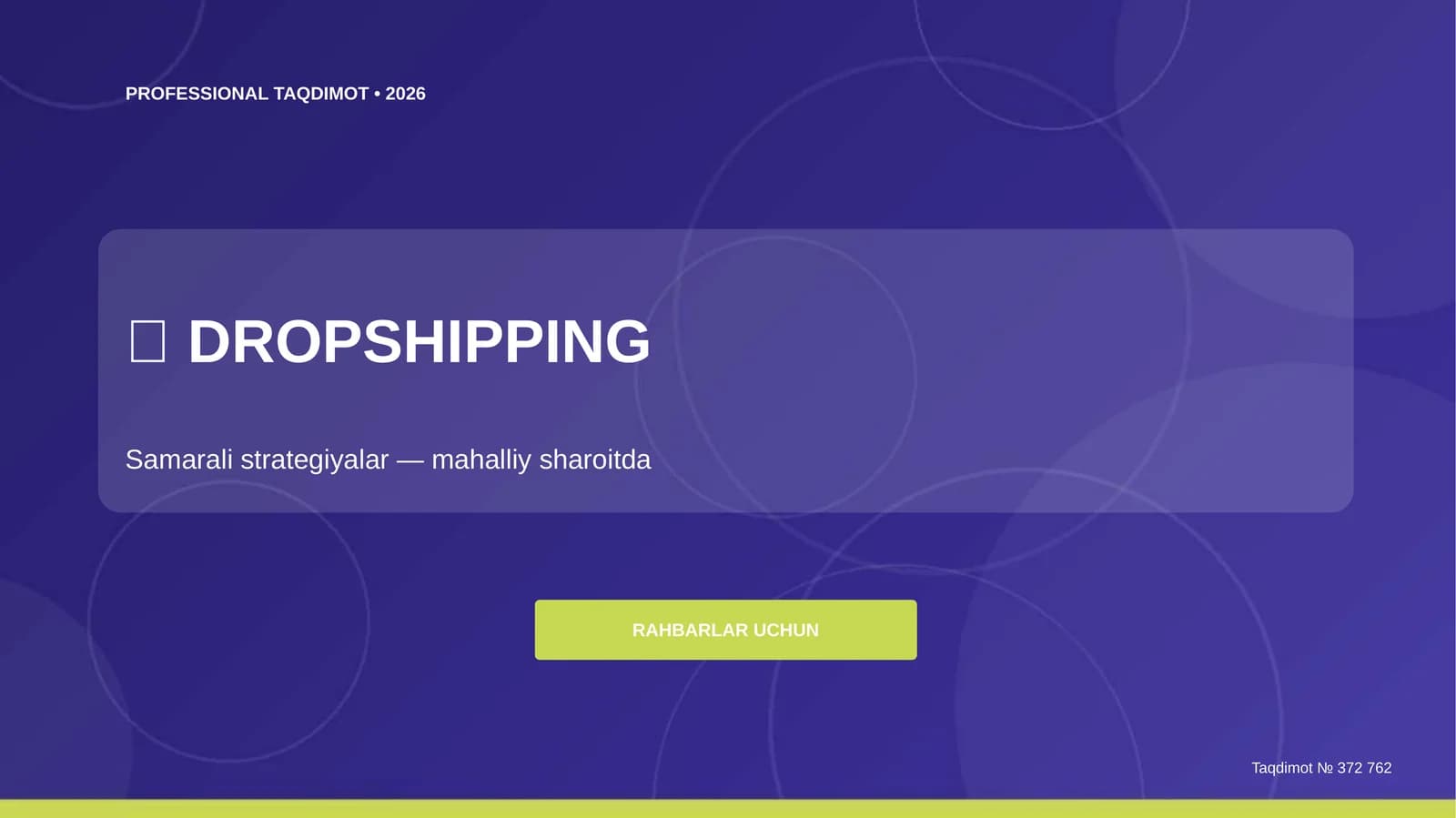 Dropshipping: samarali strategiyalar (mahalliy sharoitda) [rahbarlar uchun]