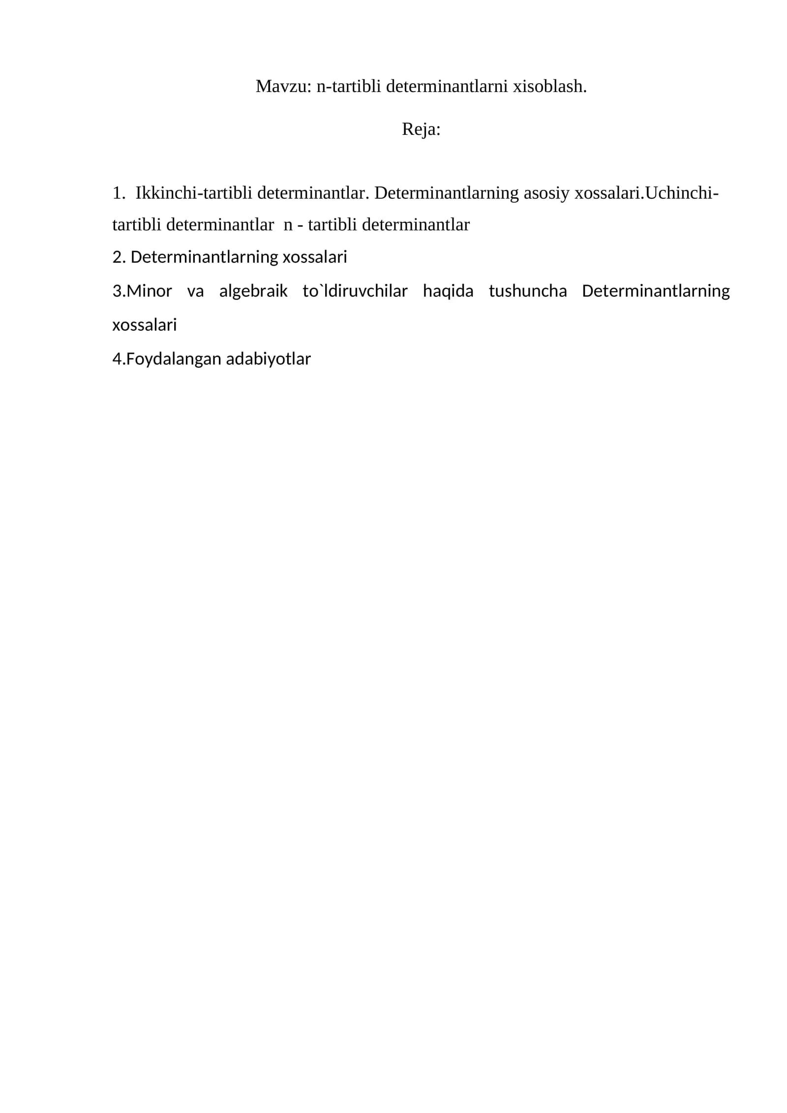 Ikkinchi-tartibli determinantlar