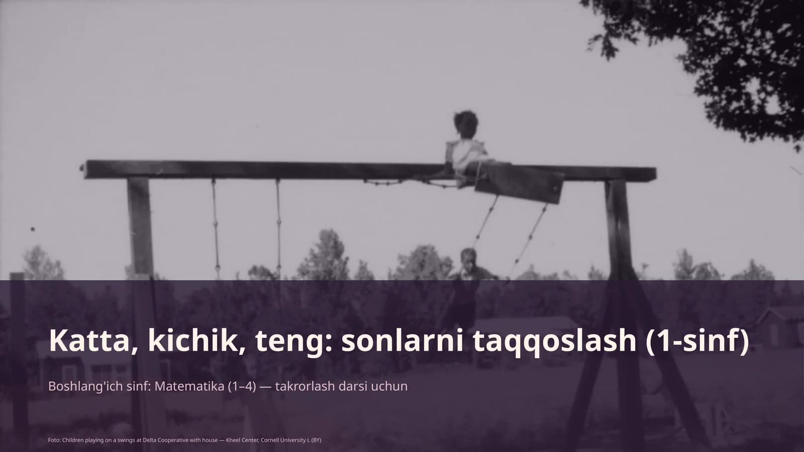 Boshlang'ich sinf: Matematika (1–