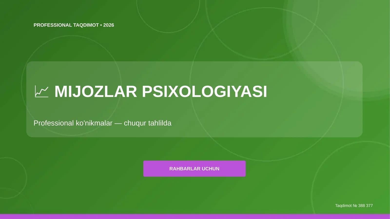 MIJOZLAR PSIXOLOGIYASI