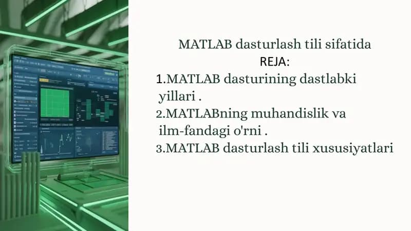 MATLAB dasturlash tili