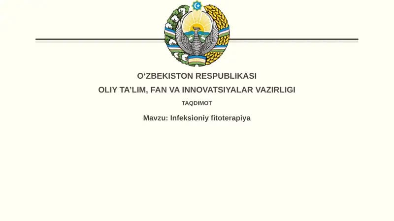 Infeksioniy fitoterapiya